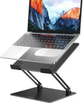 BESIGN LS10 Laptop Stand for Desk, Ergonomic Adjustable Notebook Tablet Stand, Foldable Laptop Riser, Portable Desktop Book Stands, Computer Holder Compatible with 10-14" Laptops, Black by BESIGN