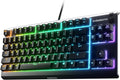 SteelSeries Apex 3 TKL RGB Gaming Keyboard – Tenkeyless Compact Form Factor - 8-Zone RGB Illumination – IP32 Water & Dust Resistant – Whisper Quiet Gaming Switch – Gaming Grade Anti-Ghosting,Black by Unknown