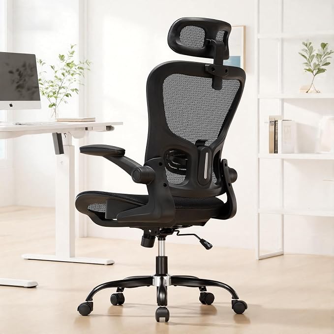 GTPLAYER Office Chair, Home Ergonomic Desk Chair with High Back Mesh, Mesh Office Computer Desk Chairs with Adjustable Lumbar Support, Rolling Work Swivel Task Chairs with 3D Armrests and Headrest - Image 2