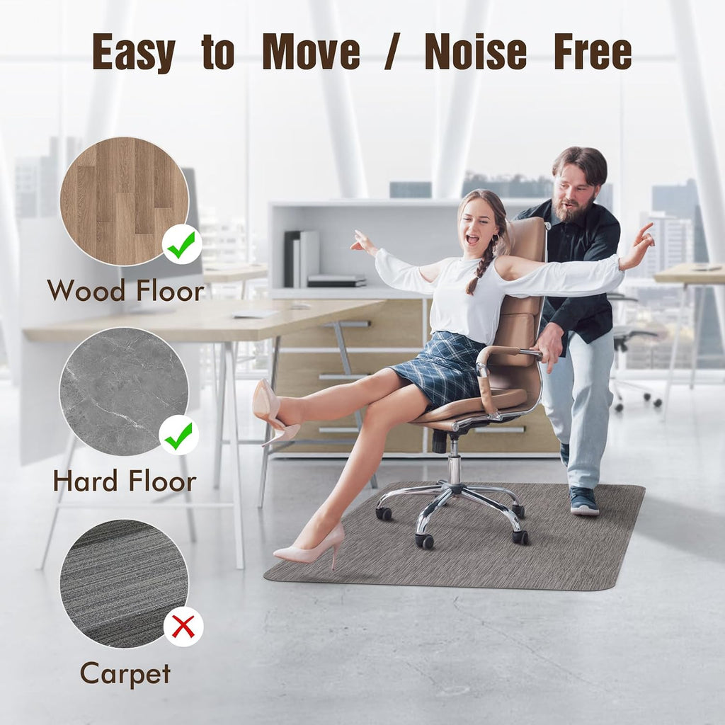 Office Chair Mat for Hardwood Floors, Anti-Slip PVC, 35.4"x 55" - Image 6