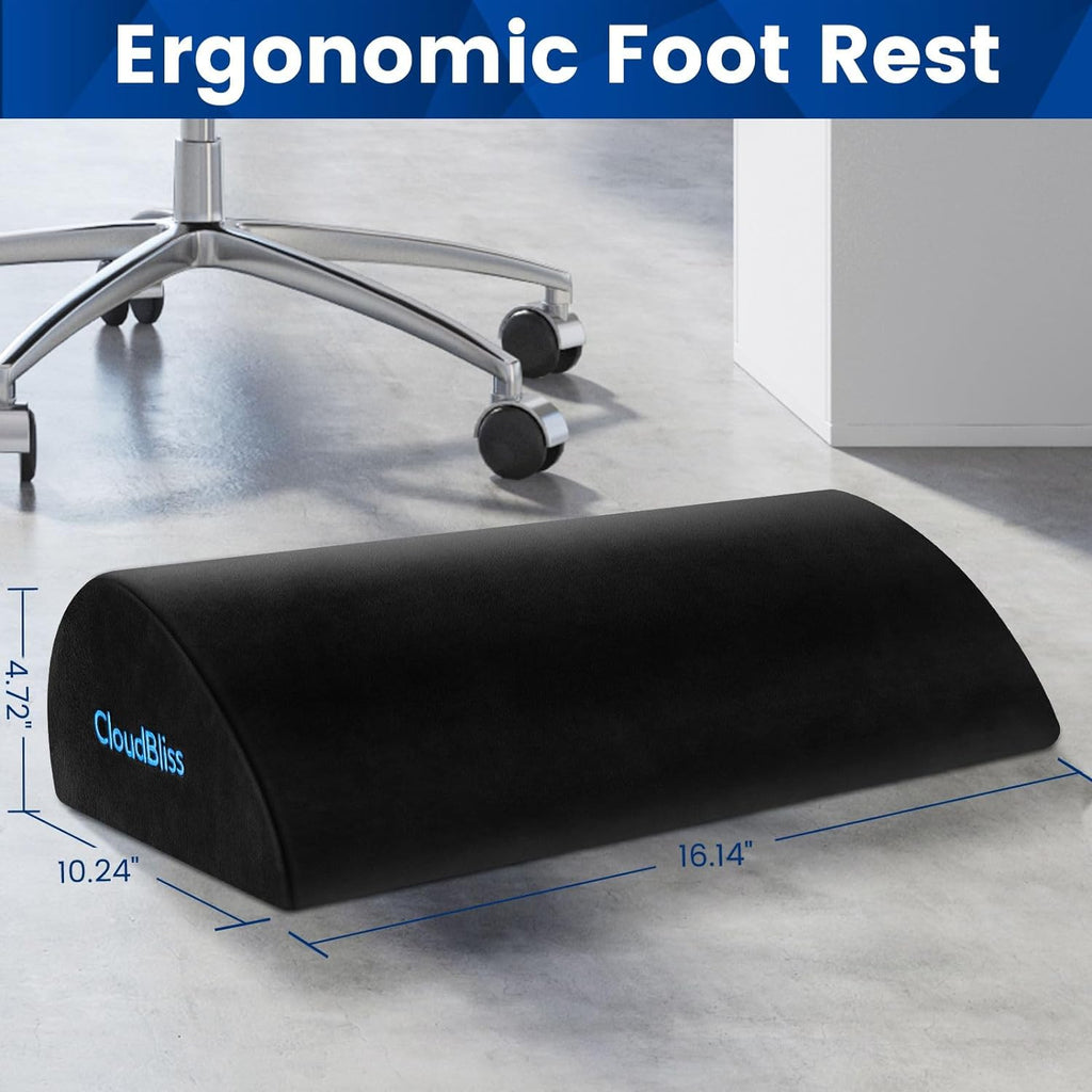 Foot Rest for Under Desk at Work, Foot Stool for Office, Footrest, Black - Image 2