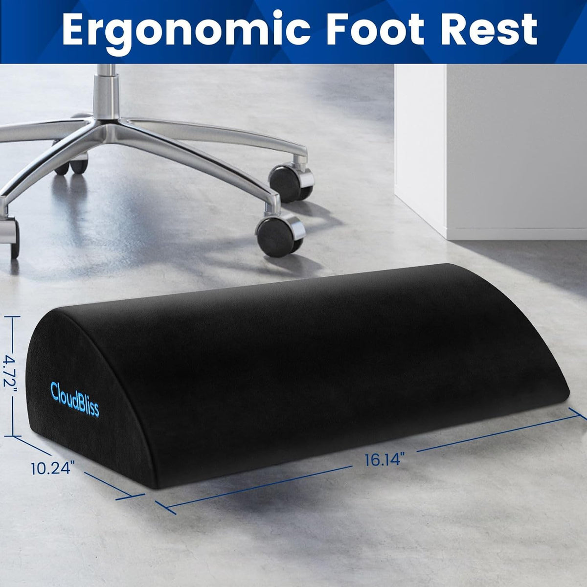 Foot Rest for Under Desk at Work, Foot Stool for Office, Footrest, Black - Image 2