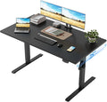 Klicelor 55 x 28 Electric Standing Desk, Sit Stand Up Home Office Desk, Height Adjustable Deep Cumputer Table with Memory Presets and Hooks, Two Pieces, Black by Unknown