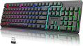 Redragon K521KS Wireless Gaming Keyboard, Tri-Mode BT/2.4G/USB-C RGB Mechanical Feeling Keyboard with Multimedia Keys, 4000mAh Battery, Anti-Ghosting, Compatible with PC - Upgrade by REDRAGON