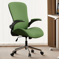 Green Ergonomic Office Desk Chair, Soft Fabric Thickened Curved seat Cushion with Adjustable Lumbar Support, Perfect Blend of Comfort and Good Looks, Ideal Chair for Home or Office, Green by VOTRENIX