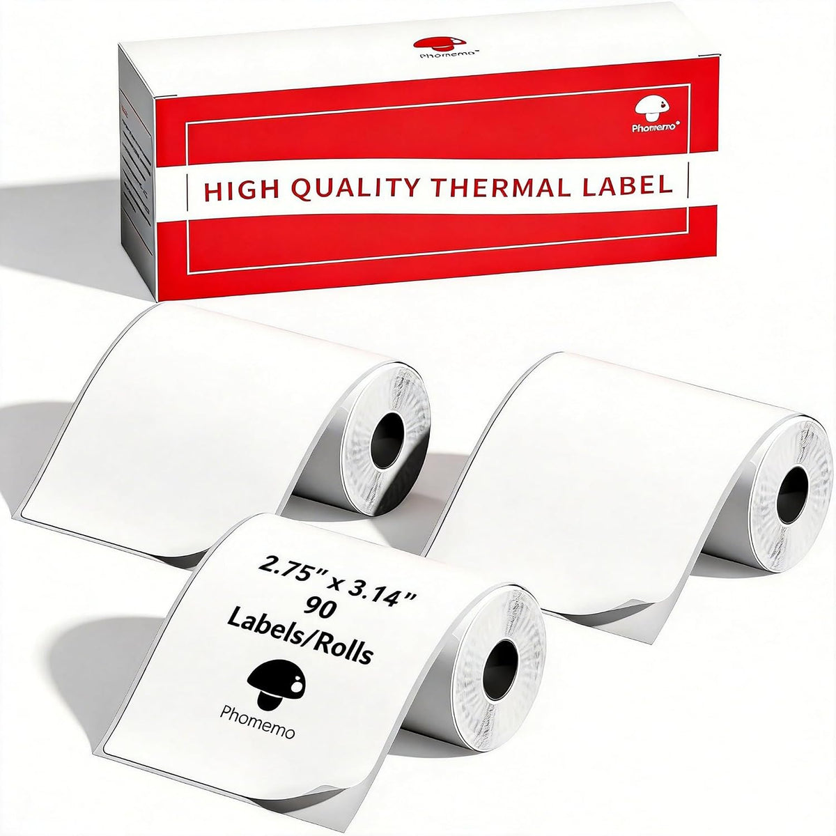 Phomemo M220 Labels 3 Rolls,2.75'' x 3.14'', for M220/M250/M221, 270 PCS by Phomemo