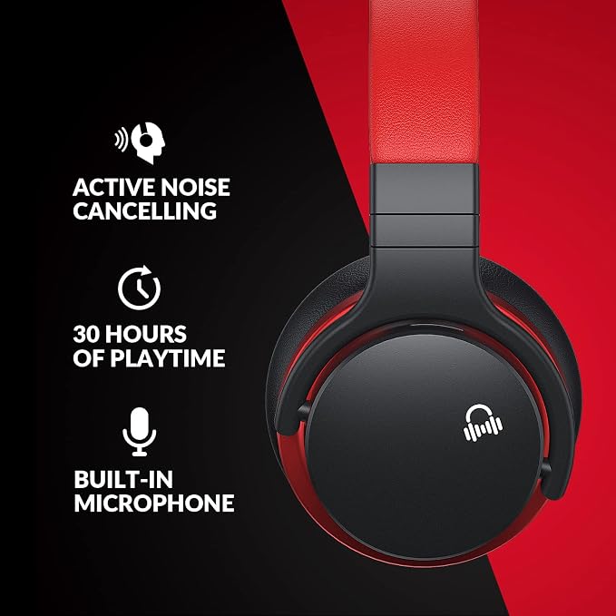 MOVSSOU Million Sold Classic E7 Active Noise Cancelling Headphones | Upgraded HD Sound, Wireless Bluetooth Headphones Over The Ear Unequaled Comfort, Vivid Deep Bass, for Home Office Travel Gift - Image 2