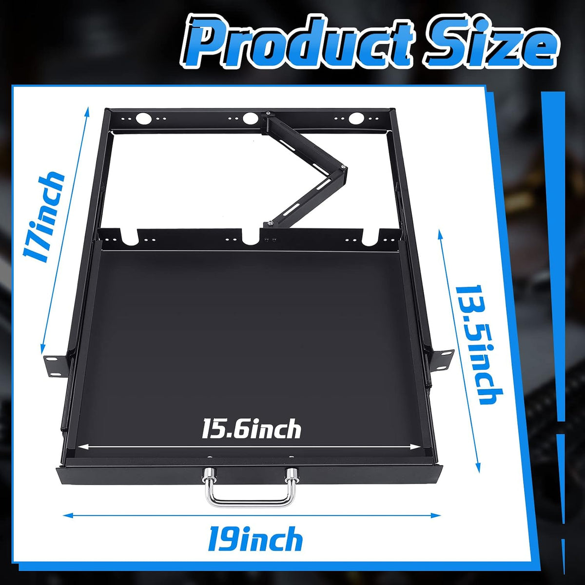 1U Rack Mount Sliding Keyboard Tray Cantilever Network Equipment Racks 19 Inch Cabinet Drawer Sliding Shelf for Server Data Music Studio Accessories - Image 3