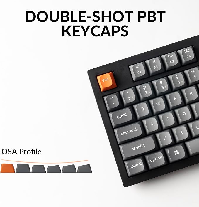 Keychron K10 Max QMK Wireless Custom Mechanical Full-Size Keyboard | 2.4 GHz Wireless & Bluetooth with Hot-swappable Apex Banana Switch Compatible with Mac Windows Linux - Black - Image 7