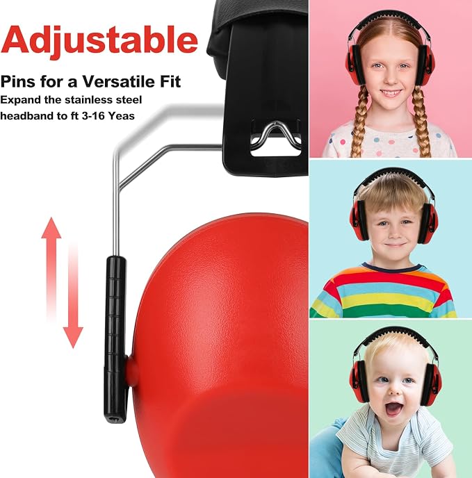 Floriogra Noise Cancelling Headphones for Kids/Toddler 28dB SNR Ear Muffs | Kids Ear Protection Noise Reduction Earmuffs for Children, Hearing Protection for Monster Jam, Concerts, Fireworks, Autism - Image 3