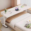 59" Overbed Table with Wheels for Twin Beds, Height Adjustable by Quvex