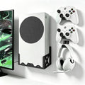 Wall Mount Kit for Xbox Series S,Steel Mount Includes Detachable Controller Holder and Headphone Stand （NOT for Xbox ONE S） by BracNova