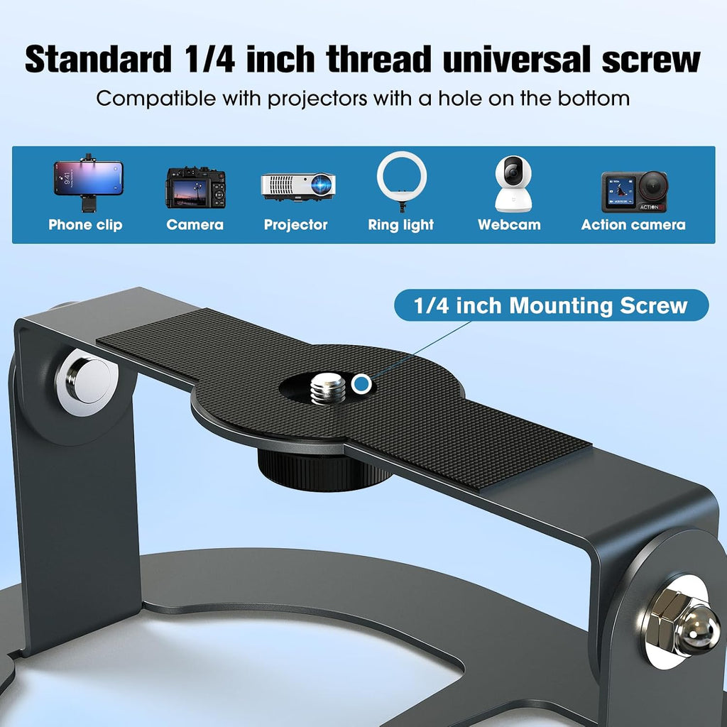 DAWASAPAT Desktop Projector Stand Table, MINI Tabletop Projector Holder Mount with 1/4" Screw & Cable Ties, Easy Setup Stand for Most Projectors for Home, Office, Outdoor Projection - Image 5