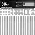 EVEO Cable Hider Wall 306” - Cable Raceway Cord Hider - Wire Covers for Cords on Wall, Cord Cover, Wall Cable Hider, Cable Concealer, Wire Hiders for TV on Wall - 20X (L16 W0.95 H0.5) - Medium | Grey by EVEO