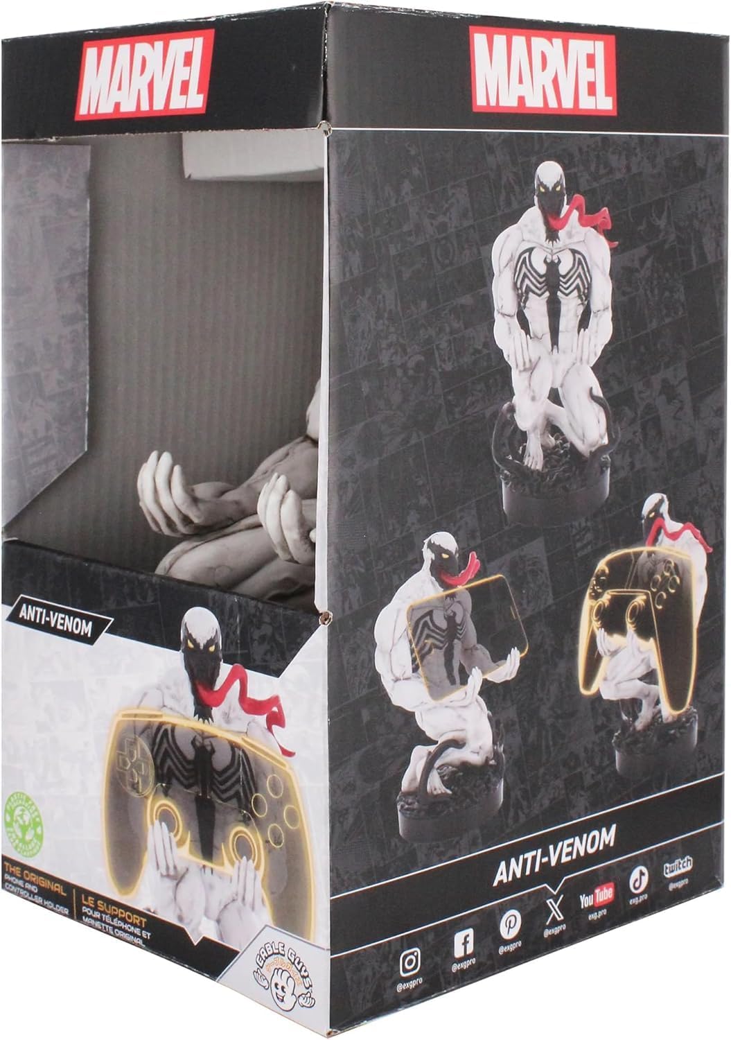 Exquisite Gaming Cable Guys Anti-Venom Controller Holder & Phone Stand, Marvel Collectible Figure, 8.5 in - Image 4