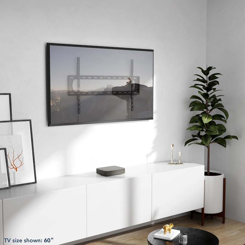 Mount-It! Heavy Duty XXL Fixed TV Mount for Extra Large TVs, Ultra Low Profile Wall Mount, max VESA 900x600, Holds 264lb, Flush TV Mount for 60", 65", 70", 75", 80", 85", 90", 100",120" - Image 5