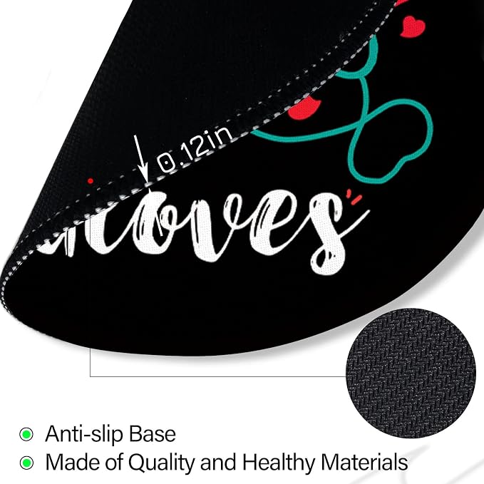 Funny Work Mouse Pad, Small Round Mousepad for Desk, Laptop | Mini Travel Wireless Mice Pad for Computer, Office Accessories, Coworker Gifts, 8.6 x 8.6 inch - Image 6