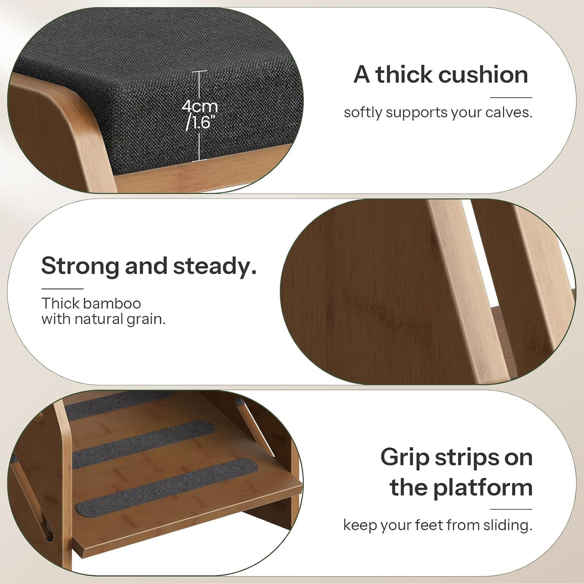 Adjustable Foot Rest Under Desk with Cushion and Non-Slip Design - Image 6