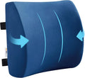 SAIREIDER Office Chair Lumbar Pillow, Memory Foam Back Support Pillows for Car、Gaming Chair、 Home Chair, Fatigue Relief Correct Posture, Double Adjustable Straps(Navy Blue) by SAIREIDER