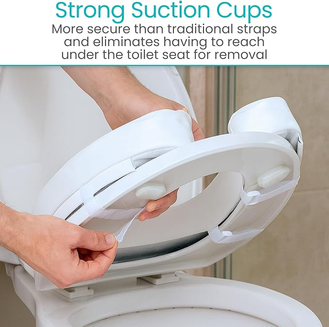 Vive Toilet Seat Cushion (Soft Cushioned Foam) - Easy Clean Soft Padded | Bathroom Attachment - Elongated, Standard Seats - Comfort & Support Donut for Handicap Adults - Image 9