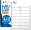 3 7/16" X 2/3" Matte White Printable Labels (250 Sheets, 7500 Stickers) by Spartan Industrial