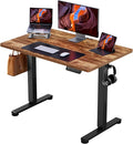 ErGear Height Adjustable Electric Standing Desk, 40 x 24 Inches Sit Stand up Desk, Memory Computer Home Office Desk, Vintage Brown by ErGear