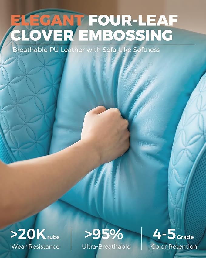 GTPLAYER Big and Tall Office Chair Wide Ergonomic Gaming Chair with Deluxe Embossing Designed Leather with Foot Rest,150°Reclining Adjustable Soft Armrests Pocket Spring Back Support and Pillow - Image 8
