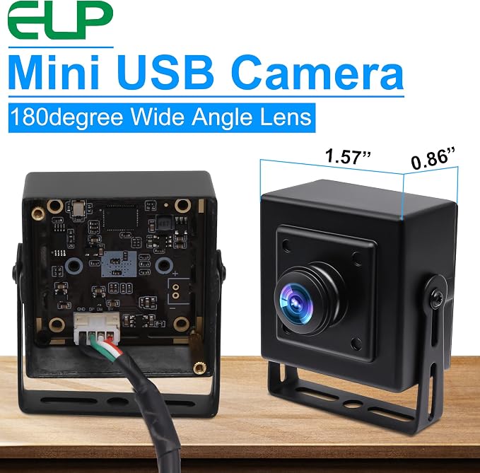 ELP Sony IMX323 Sensor Mini Wide Angle USB Camera with 180degree Fisheye Lens HD 1080P 0.01Lux Low Light PC Camera UVC H.264 USB2.0 Embedded Webcam for Computer, Laptop,Raspberry Pi - Image 8