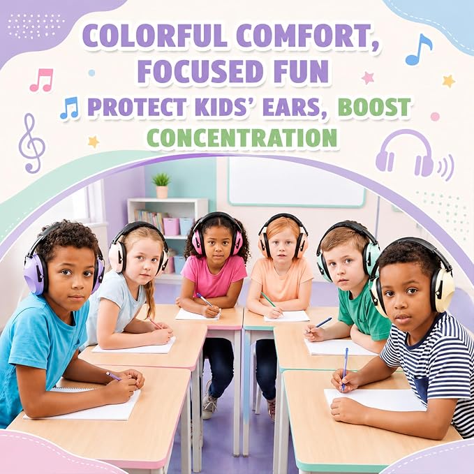 12 Pcs Kids Noise Cancelling Headphones Ear Muffs Sweet Style | Ear Protection for Kids Adults 27dB Noise Reduction Hearing Earmuff for Autism Sensory Relief Concerts Fireworks Studying - Image 5