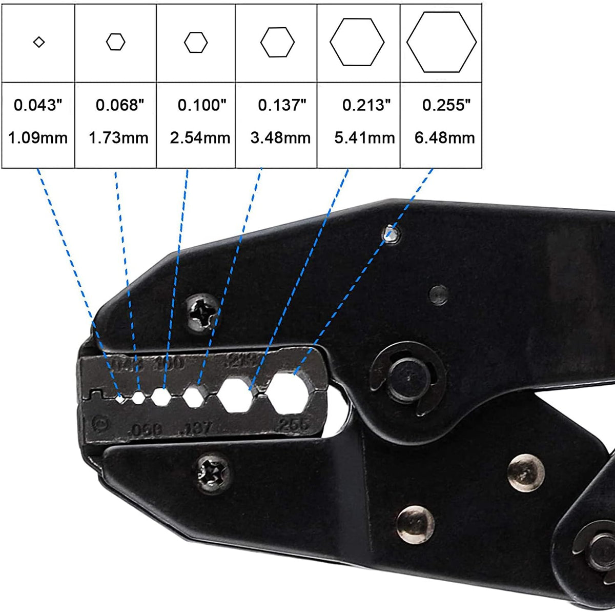 1Set BNC Crimp Tool, Rotary Coaxial Cable Stripper for RG58 with 10pcs BNC Plug Crimp Connector Set - Image 2
