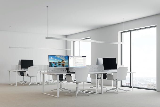 Kensington Dual Monitor Mount for Desk, C-clamp Vesa Monitor Stand Fits 2 Ultrawide Monitors Up to 27 Inches, Low Profile Stand, Height Adjustable Rotating Free Standing Arm, Black - Image 10