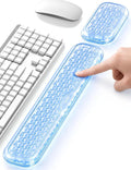 Vaydeer Gel Wrist Rest Set for Keyboard and Mouse, Ergonomic Wrist Support | Cooling Gel Keyboard and Mouse Wrist Pads with Non-Slip Base for Typing, Gaming, Laptop, Home Office, Glacier Blue by Vaydeer