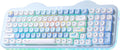 YUNZII C98 Cute Cake Wireless Mechanical Keyboard(Blue, Candy Switch) | 99 Keys with Number Pad, Hot Swap, PBT MOA Keycaps, BT5.0/2.4G/USB-C, Gasket Mount, Custom RGB Backlit for Win/Mac by YUNZIIMECHANICALKEYBOARD