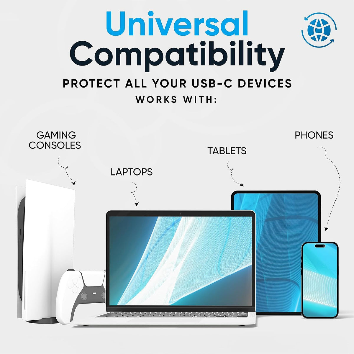 USB-A & USB-C Port Blockers Bundle - Dust & Moisture Resistant Shield - Durable Type-A & Type-C Data Protection Locks for Laptops, PCs, Gaming Devices & Tamper Protection - Image 4