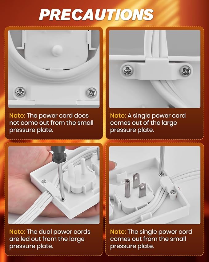 Saker 8ft Surge Protector, 3 Outlets, 3 USB, Flat Plug, White | 3 AC Outlets + 3 USB Ports, Built-In Surge Protection, 8ft Flat Extension Cord, Outlet Concealer for Home & Office - Image 7