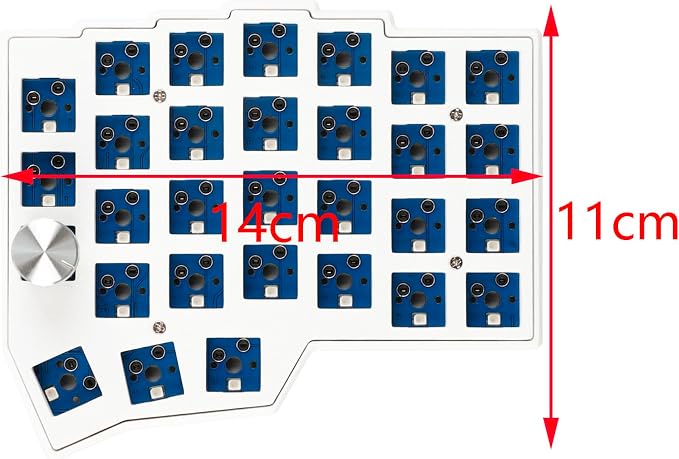 YMDK BORNE Knob Corne4×6 Layout 58 Keys Ergonomic Wired Hot-swap Split MX Mechanical Keyboard South RGB QMK Vial Programmable - Image 4
