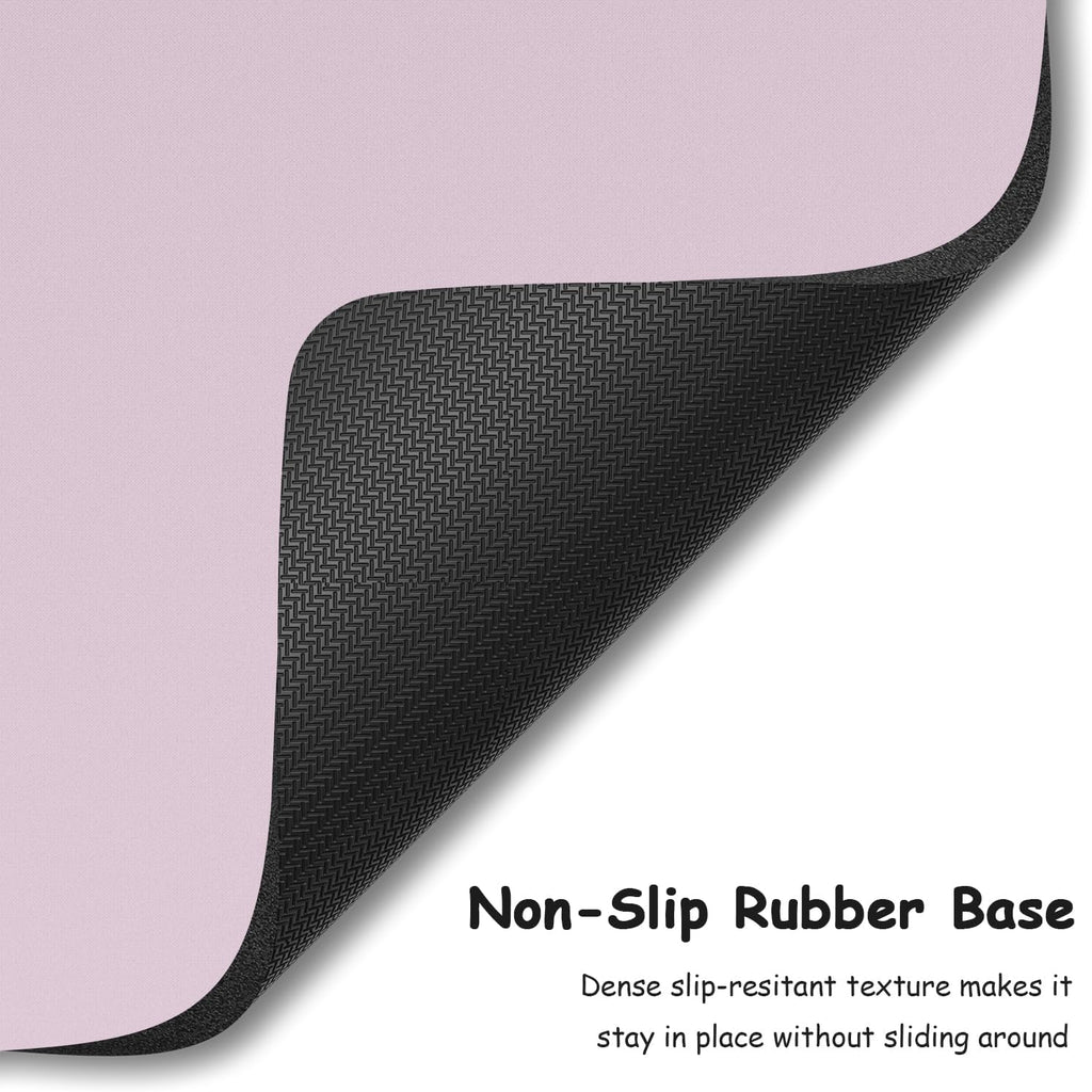 Small Mouse Pad, 5 x 6 Inch Thick Rubber Premium-Textured Non-Slip Portable & Washable Mini Mouse Mat for Women Men Wireless Laptops Keyboard Tray Gaming Work Travel,Dark Pink - Image 4