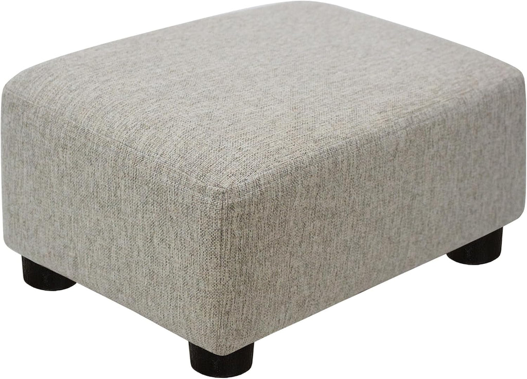 CAROLMADE Small Foot Stool Ottoman Footstool with Legs Under Desk Footrest for Living Room Bedroom and Office,Linen-Beige by CAROLMADE