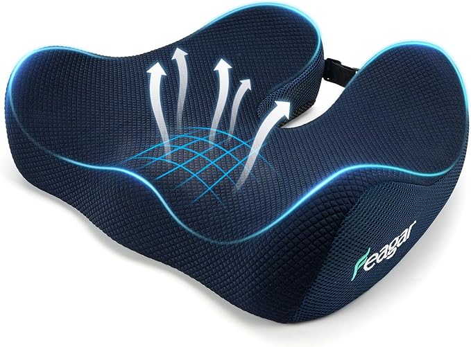 Seat Cushion - Memory Foam Ergonomic Seat Cushion -for Long Sitting | Seat Cushion for Tailbone Pain Relief - for Desk Chair, Car& Wheelchair Car Seat Pad for Hip and Lower Back Comfort Blue - Image 9