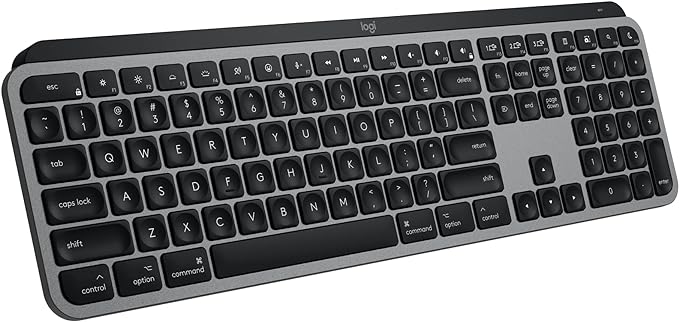 Logitech MX Keys S Mac Wireless Keyboard Fluid Precise - Space Grey | Fluid, precise laptop-like typing, programmable keys, USB-C rechargeable, for MacBook Pro, MacBook Air, iMac, iPad by Unknown