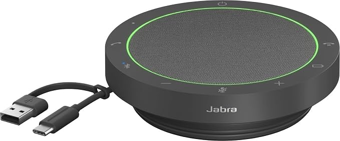 Jabra Speak2 55 Wireless Bluetooth Speakerphone (2025 Edition), Dark Grey | Portable Speakerphone, 4 Noise-Cancelling Microphones, Microsoft Teams Certified, Clear Sound for Online Meetings by Jabra