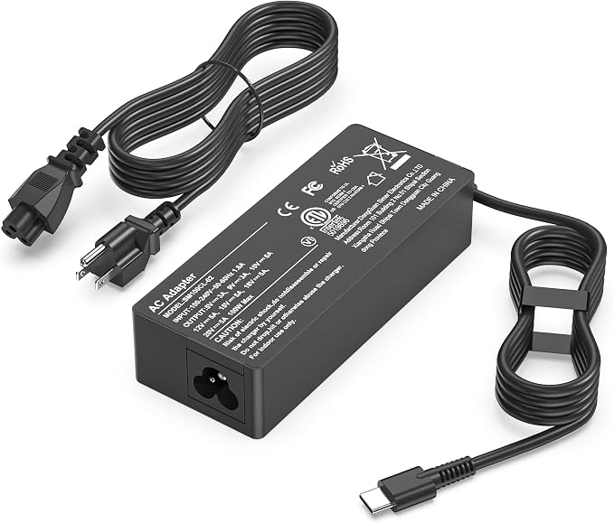 100W USB C Laptop Charger Universal Compatible with Lenovo Thinkpad Yoga Chromebook, Mac Book, HP, Dell, Acer, Asus, Samsung, Google and All USB Type C Devices, Fast Adapter Power Cord Supply by heesky