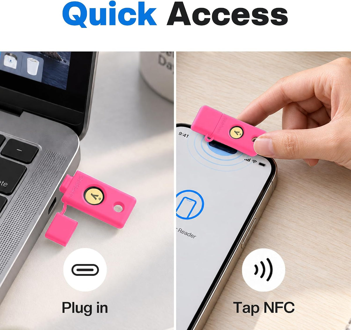 Silicone Case for YubiKey 5 NFC, Pink - Image 5
