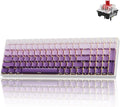 ZORNHER ZH100 Wireless Mechanical Keyboard,98% Purple Creamy Keyboard with Number Pad,Full Size Gaming Keyboard,Lighted Up PBT Dipped Keycaps,KKT Red Switches by Zornher