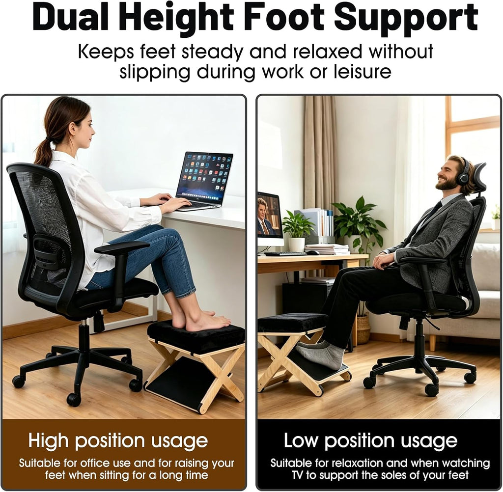 Adjustable Height Foot Rest Under Desk at Work, Foot Stool Under Desk - Image 6