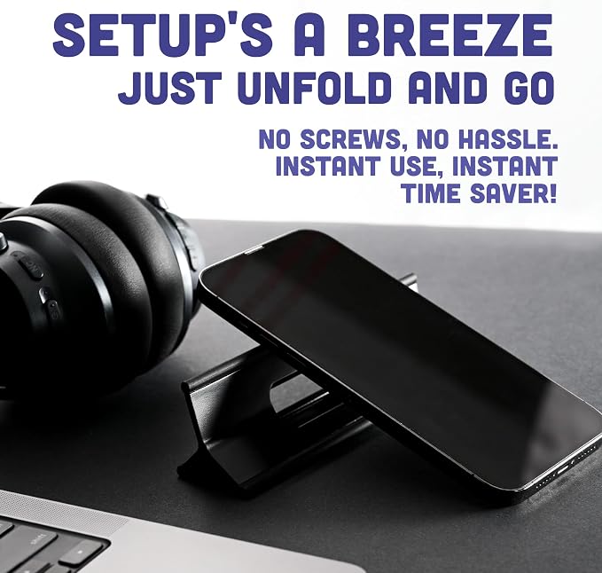 Steepy Portable Laptop Stand for Desk – Adjustable Height, & Portable Laptop Holder – Ergonomic Computer Stand for Cooling & Comfort – Slip-Proof, Sturdy Design – Universal Fit for 13-17 Inch Devices - Image 5