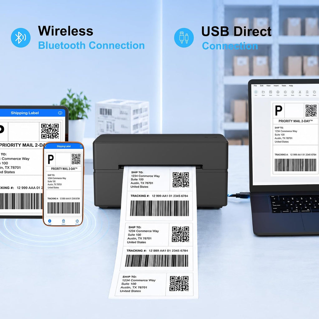 Thermal Shipping Label Printer 4x6 Bluetooth Label Maker for Small Business - Image 5