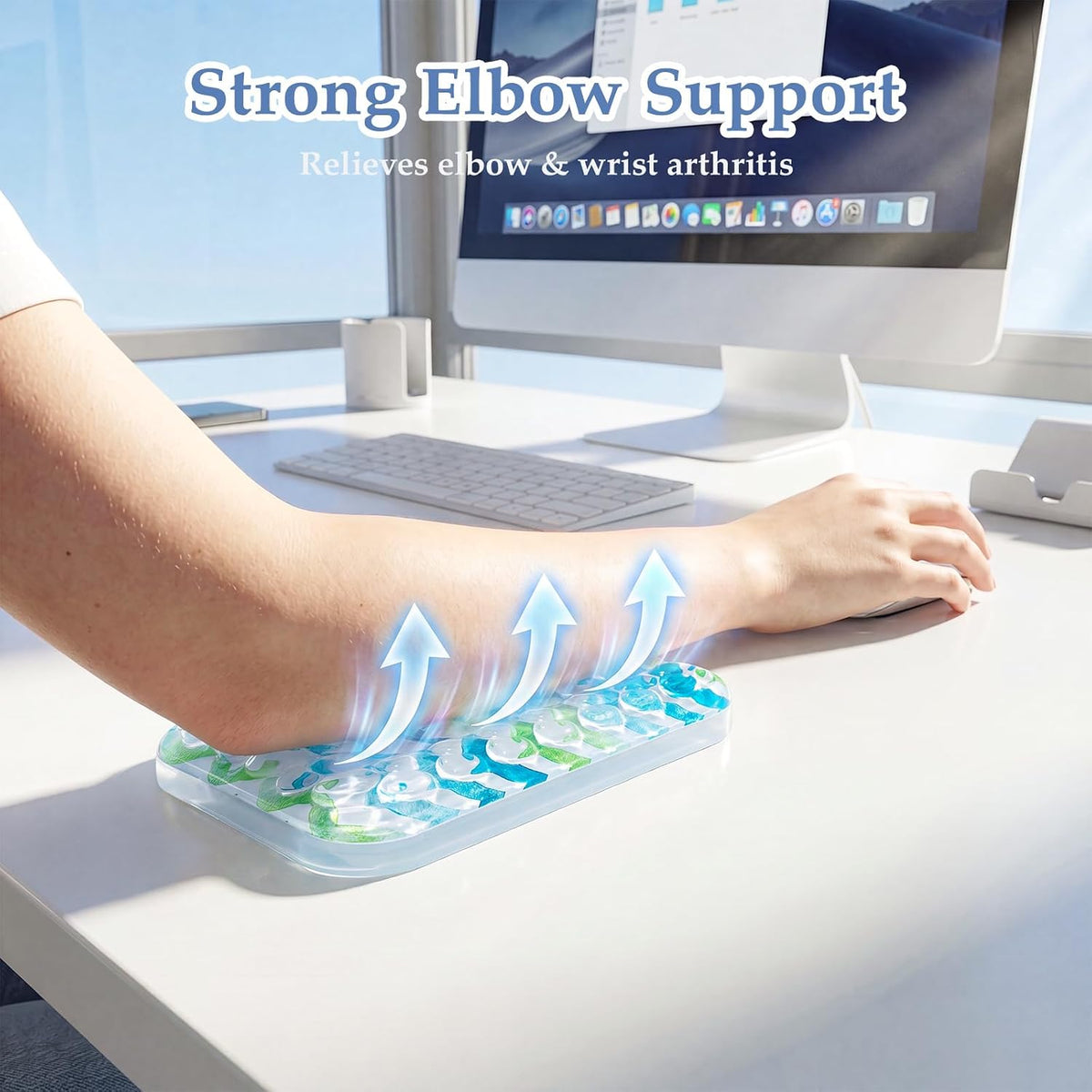 Ospelelf Elbow Wrist Rest Pad for Desk, Gel Arm Rest Pad Support for Office - Image 4