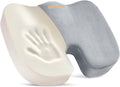 SAIREIDER Seat Cushions for Office Chairs, Memory Foam Coccyx Cushion Pads for Tailbone Pain, Sciatica Relief Pillow, Car Seat Cushion, Correct Sitting Posture (Grey) by SAIREIDER