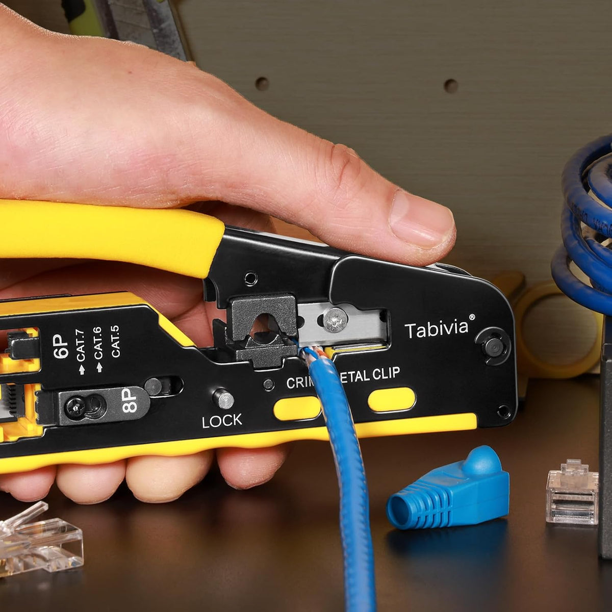 RJ45 Crimp Tool Kit Pass Through Ethernet Crimping Tool - Image 4
